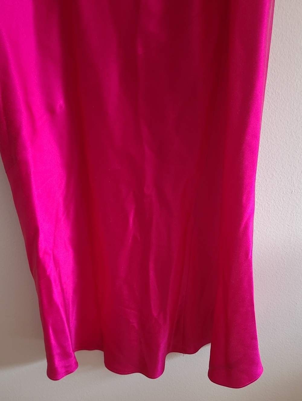 Alix NYX 100% Silk Quincy Midi Slip Dress Magenta Pink Drape Back Wmn Small Chic - Picture 10 of 16